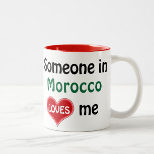 Someone in Morocco loves me Two-Tone Coffee Mug