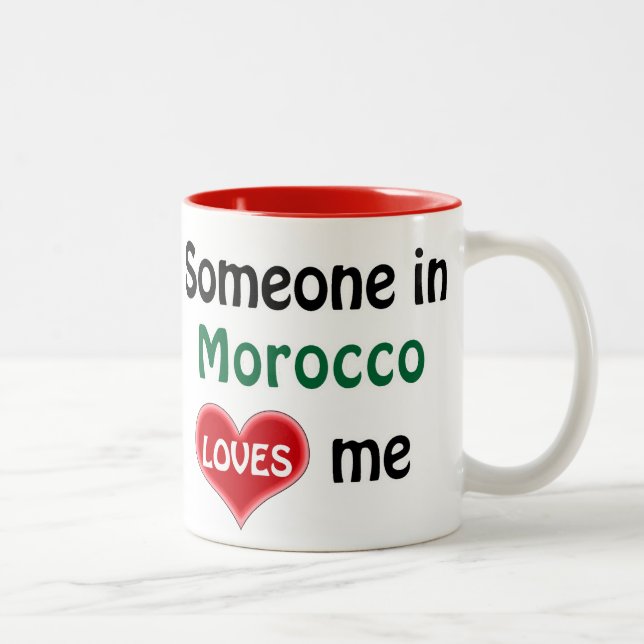 Someone in Morocco loves me Two-Tone Coffee Mug (Right)