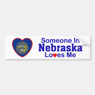 Someone In Nebraska Loves Me Bumper Sticker