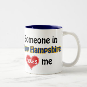 Someone in New Hampshire loves me Two-Tone Coffee Mug