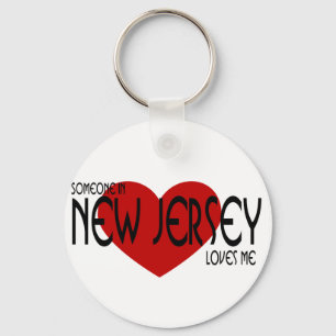 Someone in New Jersey Loves Me Key Ring