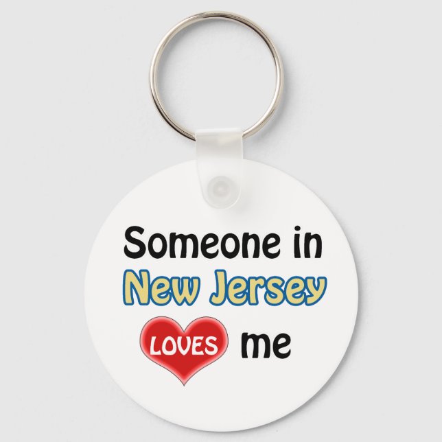 Someone in New Jersey Loves me Key Ring (Front)