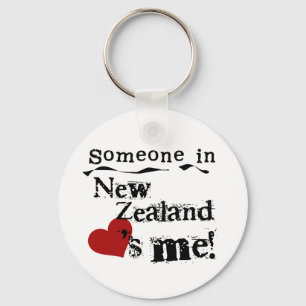 Someone In New Zealand Loves Me Key Ring