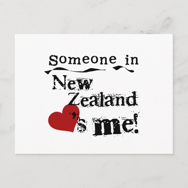 Someone In New Zealand Loves Me Postcard (Front)