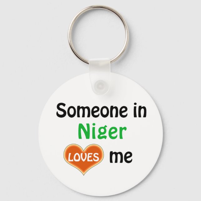 Someone in Niger Loves me Key Ring (Front)