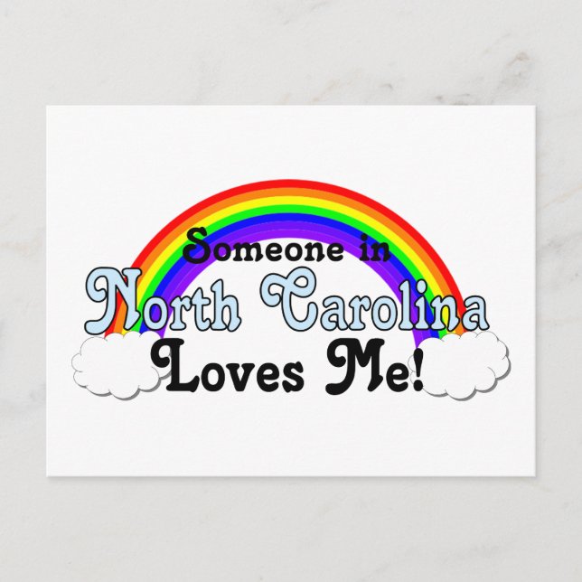 Someone in North Carolina Loves Me Postcard (Front)