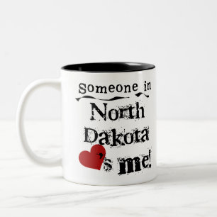 Someone In North Dakota Loves Me Two-Tone Coffee Mug