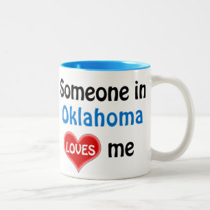 Someone in Oklahoma loves me Two-Tone Coffee Mug