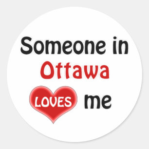 Someone in Ottawa Loves Me Classic Round Sticker