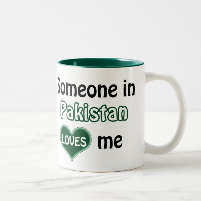 Someone in Pakistan loves me Two-Tone Coffee Mug (Right)