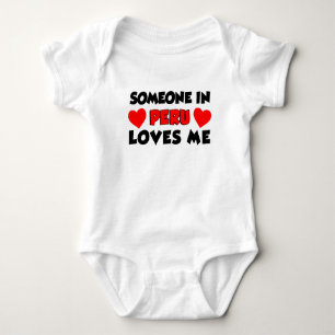 Someone In Peru Loves Me Baby Bodysuit