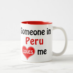 Someone in Peru loves me Two-Tone Coffee Mug