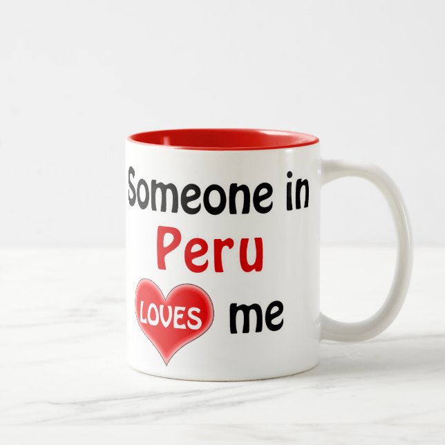 Someone in Peru loves me Two-Tone Coffee Mug (Right)