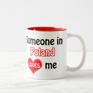 Someone in Poland loves me Two-Tone Coffee Mug