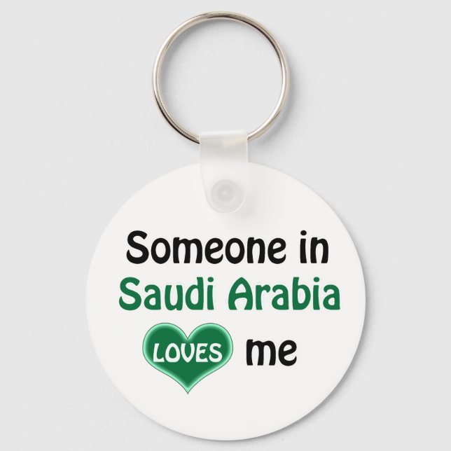 Someone in Saudi Arabia Loves me Key Ring (Front)