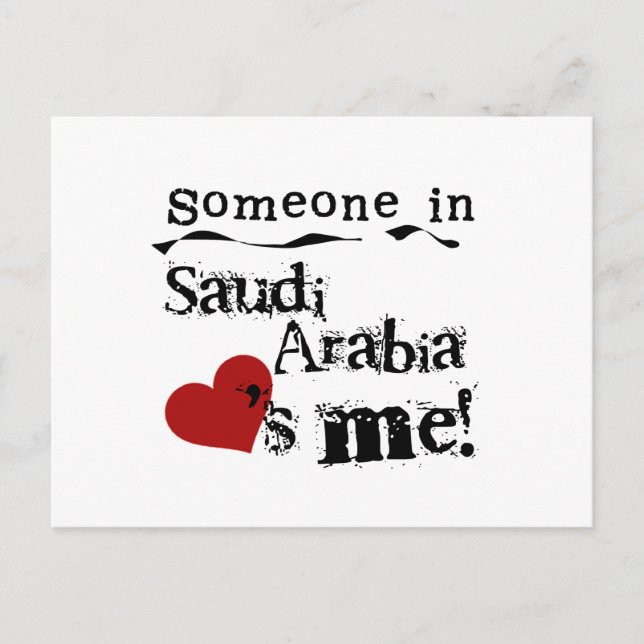 Someone In Saudi Arabia Loves Me Postcard (Front)