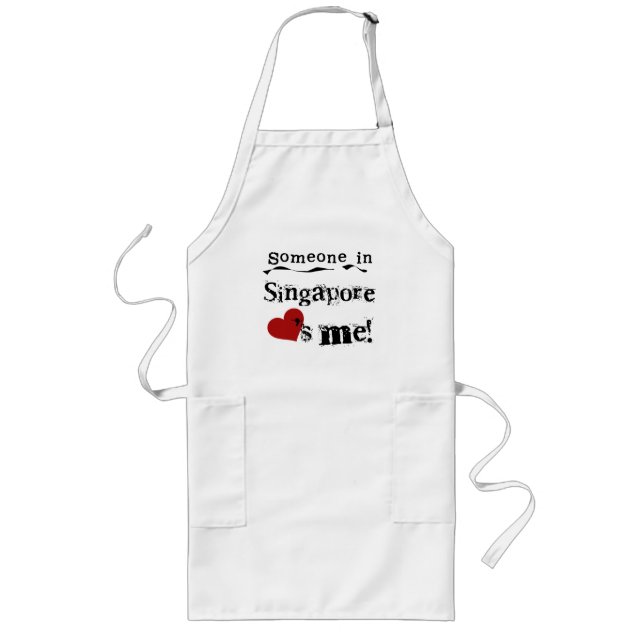 Someone In Singapore Loves Me Long Apron (Front)