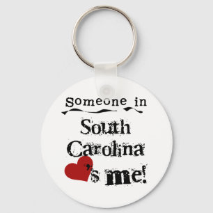 Someone In South Carolina Loves Me Key Ring