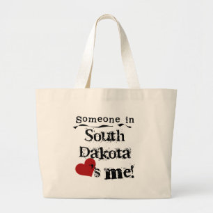 Someone In South Dakota Loves Me Large Tote Bag