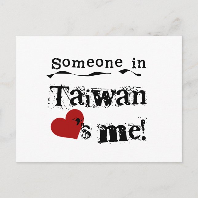Someone In Taiwan Loves Me Postcard (Front)