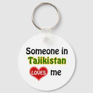 Someone in Tajikistan Loves me Key Ring