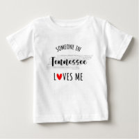 Someone In Tennessee Loves Me Map Baby T shirt