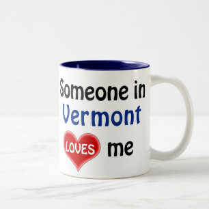 Someone in Vermont loves me Two-Tone Coffee Mug