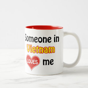Someone in Vietnam loves me Two-Tone Coffee Mug