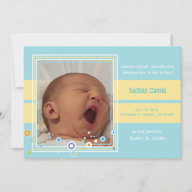 Someone new - Baby announcement card (Front)