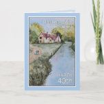 Someone Special 40th Birthday Card<br><div class="desc">Nature Landscape Watercolor for someone special celebrating a milestone birthday. Fully customisable.</div>