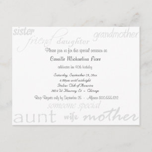 Someone Special - Female - Birthday Invitation