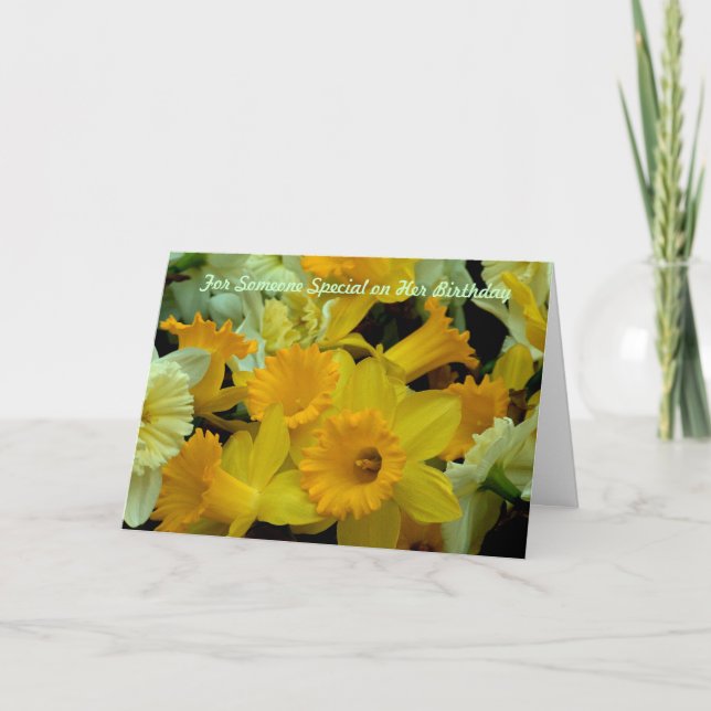 Someone special on her birthday card (Front)