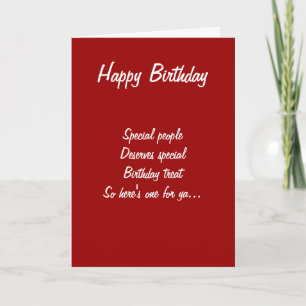 Someone special teaser birthday card