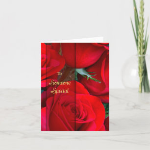 Someone Special Vivid Red Rose Card