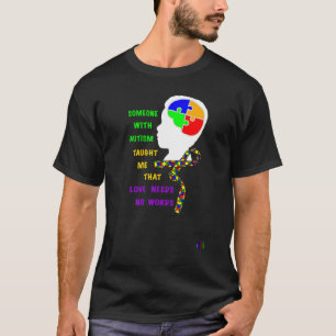 Someone With Autism Taught Me Autism Spectrum Awar T-Shirt