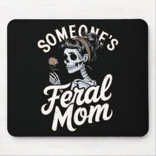 Someone's Feral Mum Skeleton Wildflower Skull Hall Mouse Mat