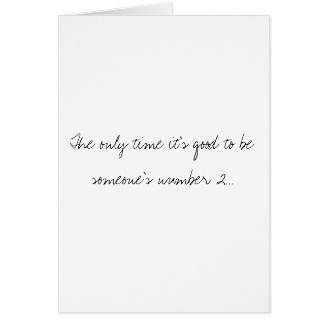 Someone's Number 2 (Front)