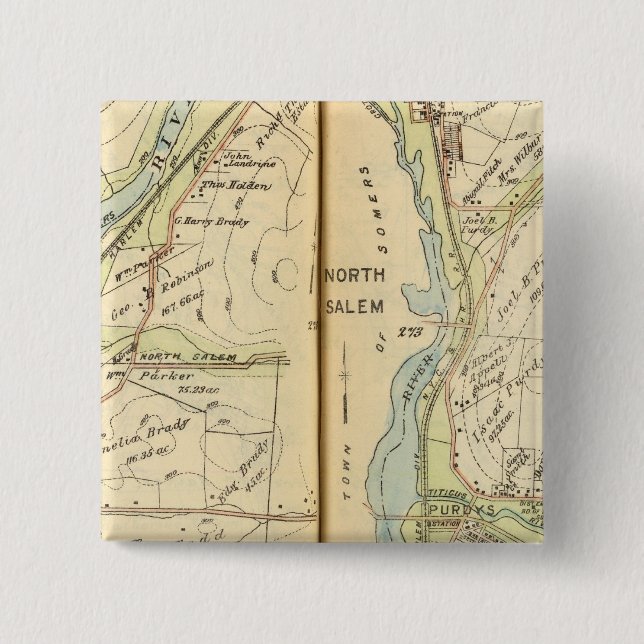 Somers, New York 2 15 Cm Square Badge (Front)
