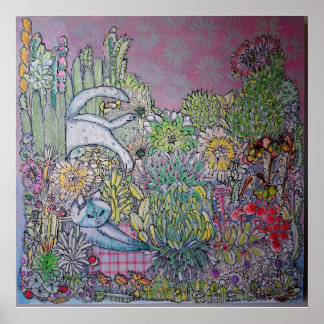 Somersaults and Succulents Poster
