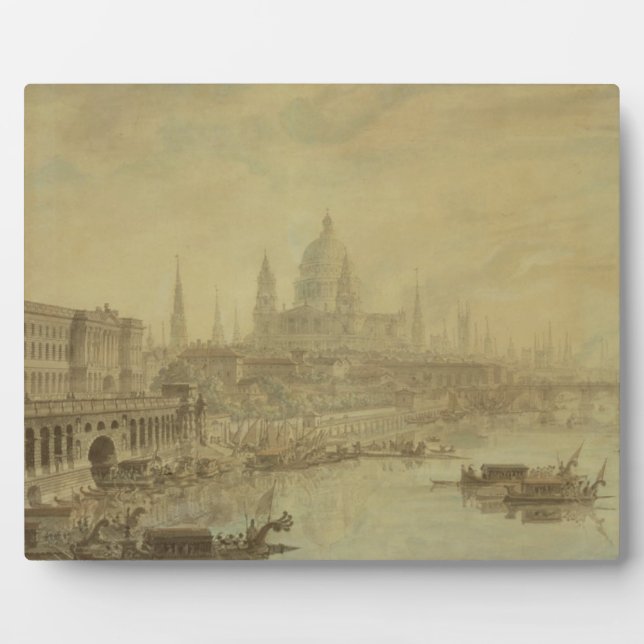 Somerset House, St. Paul's Cathedral and Blackfria Plaque (Front)