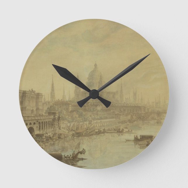 Somerset House, St. Paul's Cathedral and Blackfria Round Clock (Front)