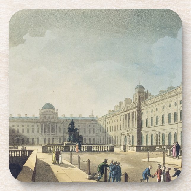 Somerset House, Strand, from 'Ackermann's Microcos Coaster (Front)