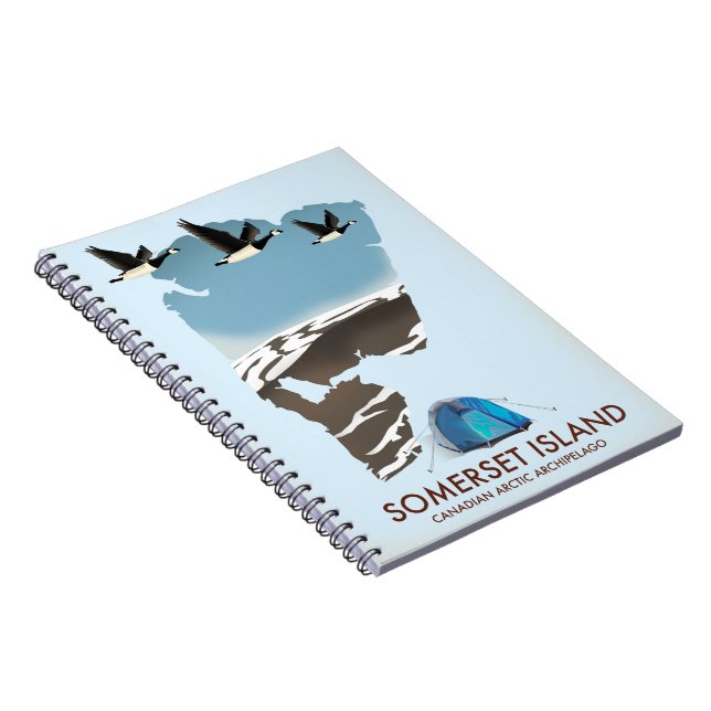Somerset Island, Canada vintage style map Notebook (Right Side)