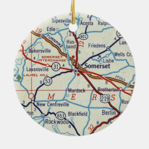 Somerset PA Ceramic Tree Decoration