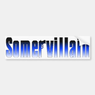 Somervillain Blue Bumper Sticker