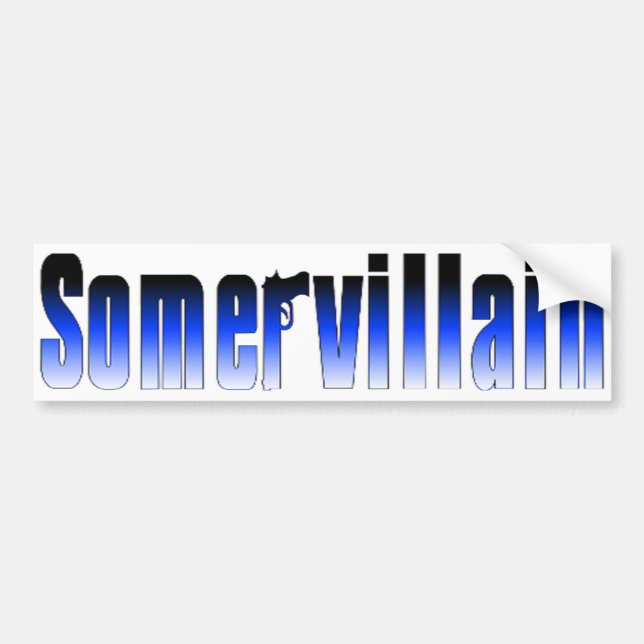 Somervillain Blue Bumper Sticker (Front)