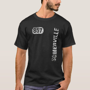 Somerville Massachusetts 857 Area Code Vintage Ret T-Shirt