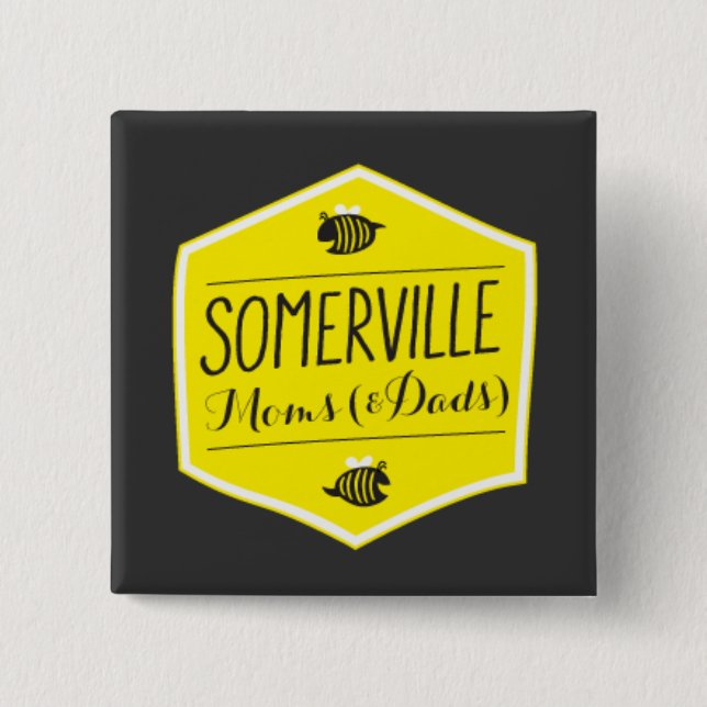 Somerville Moms Logo Button Black (Front)