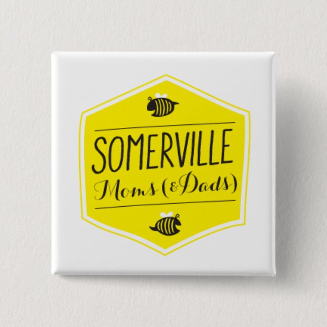 Somerville Moms Logo Button White (Front)