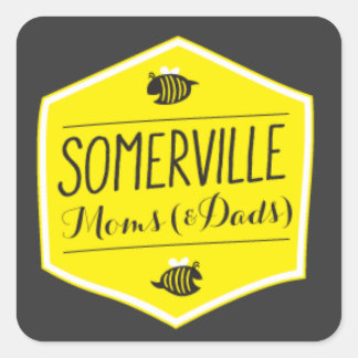 Somerville Moms Logo Sticker Black Background